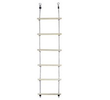 Large Rope Ladder Swing 6 Hardwood Rungs for Climbing frame