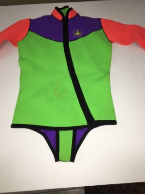 Scuba Diving Wetsuit Top Size 3 50/52 Made In Italy Orange Purple Green Black