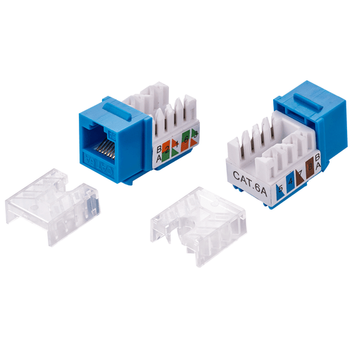 CAT6a Keystone Jack Ethernet 110 Punch Down Tool Network 45 Degree 8P8P RJ45 Lot - Afbeelding 7 van 22