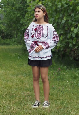 Ukrainian *HANDMADE* embroidered shirt for ladies, blouse