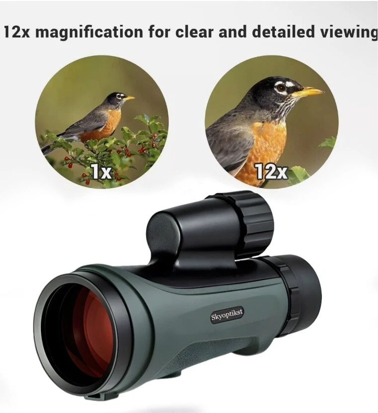 12X50 Outdoor Waterproof ED Telescopes Monocular Handheld HD Bird Watching - Image 3 of 4