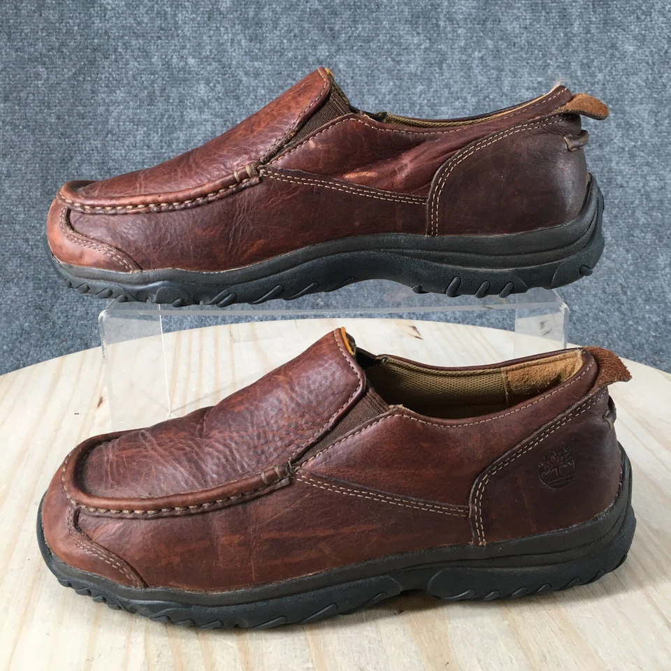 Timberland Shoes Youth Boys 6.5 Womens 8 Carlsbad Casual Loafers Flats Brown - Image 2 of 4