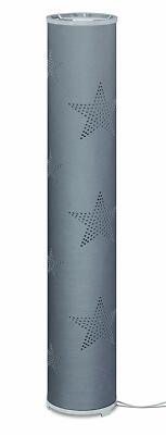 Trango moderne Stehleuchte Stern Dekor Stehlampe Lampe Stoff grau