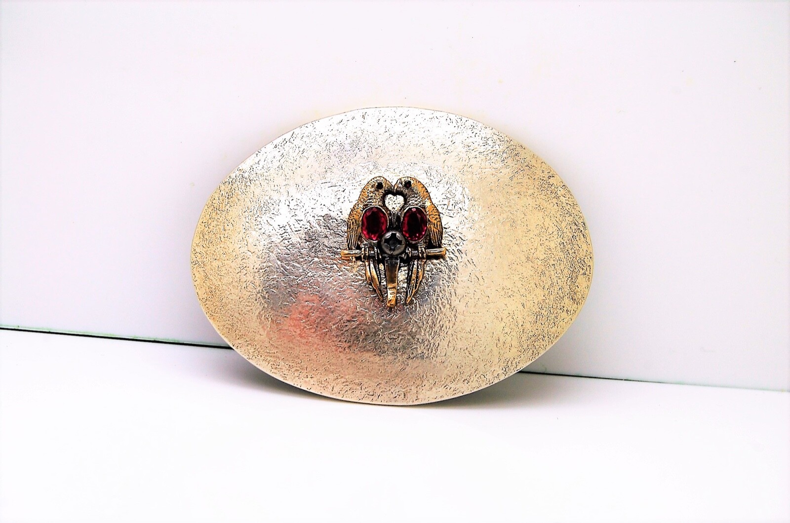 VINTAGE SOLID SILVER ( tasted )  HANDMADE TWO BIR… - image 7