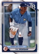 2024 Bowman Base Tre' Morgan #BP-126 Tampa Bay Rays Prospect Baseball Card