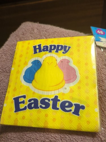 Kit de servilletas de papel pequeño Peeps amarillo feliz Pascua y cupcakes nuevo - Imagen 2 de 5