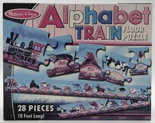 Melissa  Doug Alphabet Train No 424 Jumbo Floor Puzzle 28 Pieces 10 Ft Long