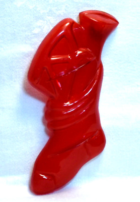 Vtg Aunt Chick's Clear Plastic Cookie Cutter - Christmas Stocking w/ Instruments