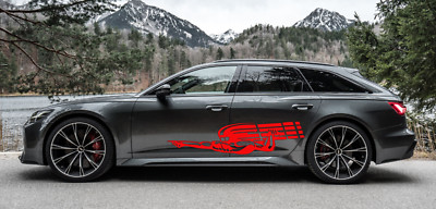 Auto Seitentür Aufkleber Vinyl Grafik Karosserie Sport Verkleidung Abziehbilder Zum Selbermachen Audi BMW