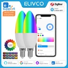 Smart Light Bulb WiFi E14 Dimmable Candle Lamp RGB+CW+WW 5W EWelink APP Voice Co