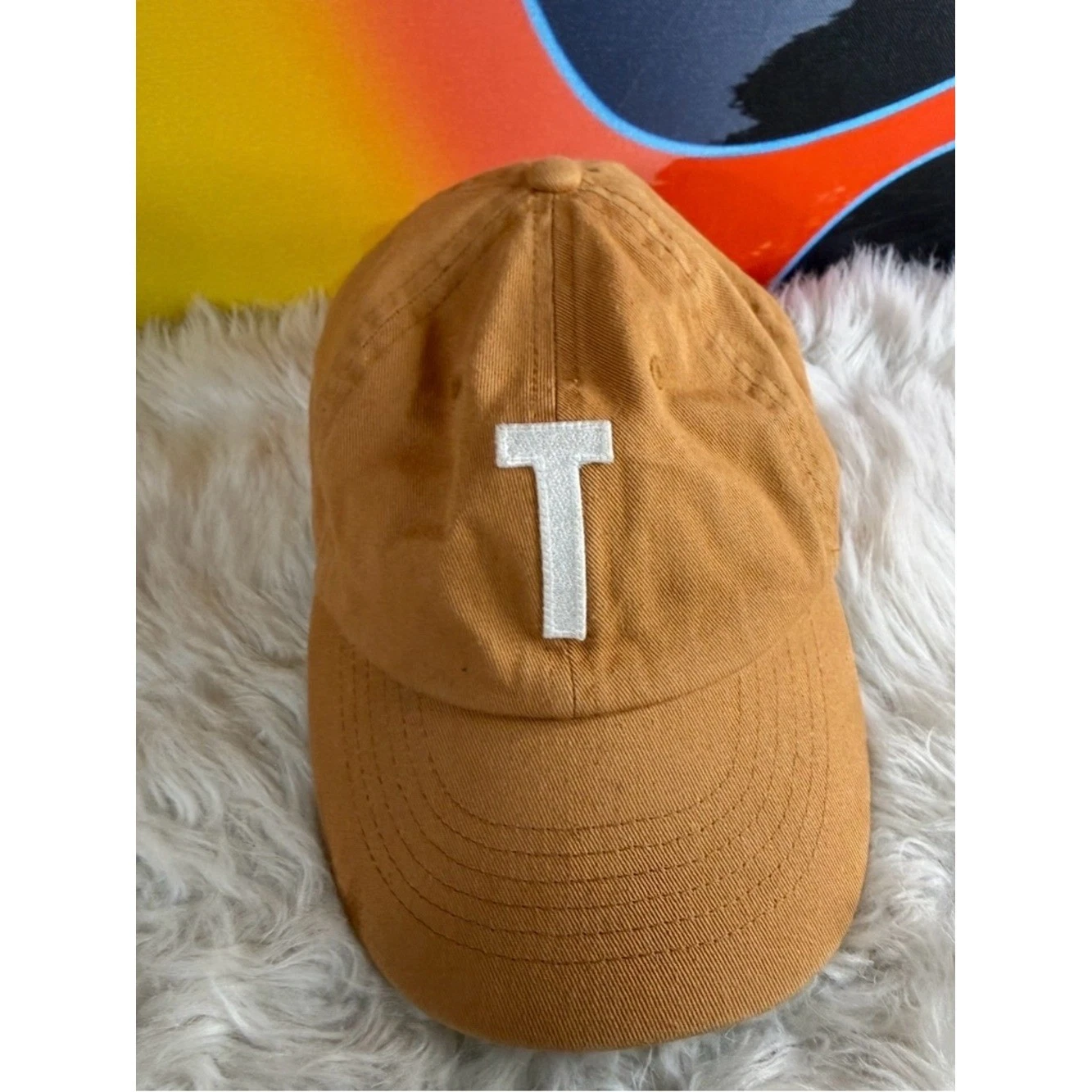Ray to Z Kids Classic Tan Baseball Cap with White 'T' Patch TXABIN