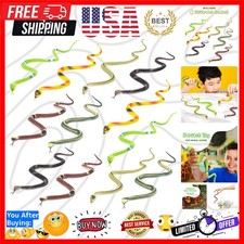 12-Pack Realistic Snakes   14  Multicolor Snake Toys for Outdoor Decor, Prank...