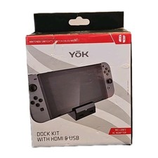 Nintendo Switch Dock Kit YOK HDMI USB-C Portable Charging TV Black Open Box