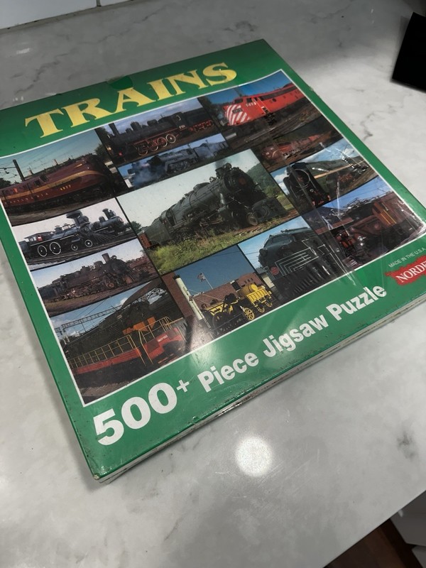 Nordevco “Trains” - Unopened Vintage jigsaw puzzle 500 Pieces