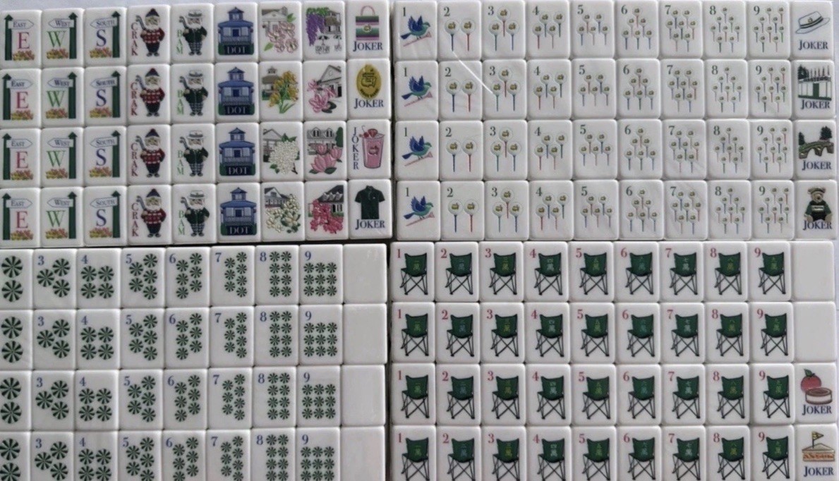 2026 MASTERS MAHJONG SET RARE! TILES, MAT & BAG Berckmans