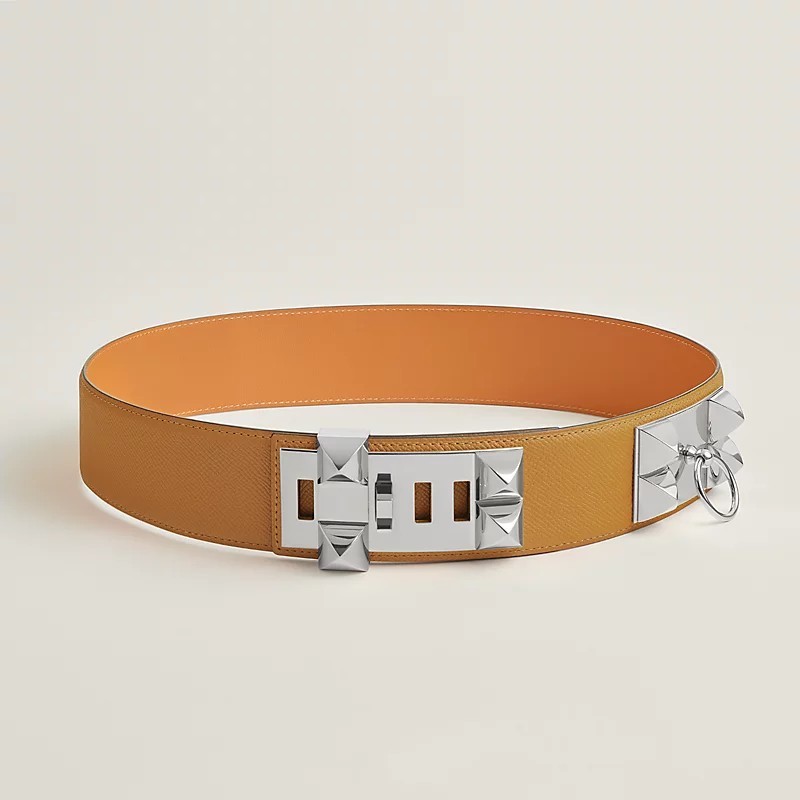 Authentic Hermès Collier de Chien 50 Belt in Biscuit Epsom Leather image 2