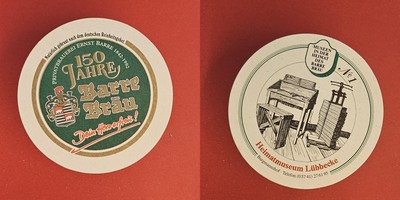Barre Bräu Heimatmuseum Lübbecke No1 Brauerei Bierdeckel Bier
