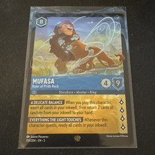 Disney Lorcana TCG Mufasa - Ruler of Pride Rock 150/204 Legendary Cold Foil