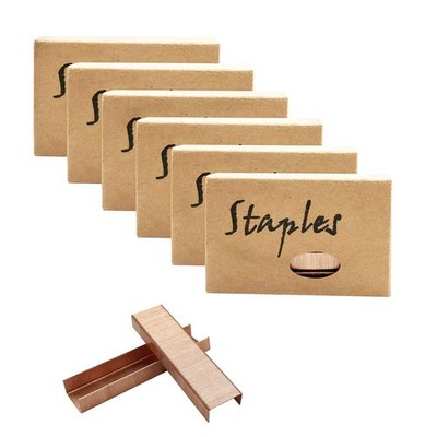 Rose Gold 26/6 Standard Staple Set 12mm Width 1000/Box 6 Boxes/Pack 6000 Coun...