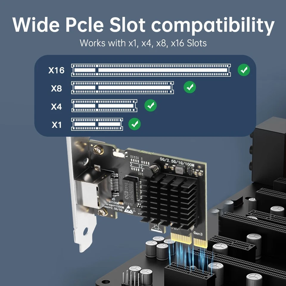 5Gb Base-T Network Card RTL8126 Controller 5Gbe RJ45 Port NIC Card Windows 10/11 - Image 4 of 4