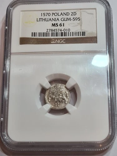 Poland, Sigismund II Augustus, Dwudenar 1570, Vilnius NGC MS61