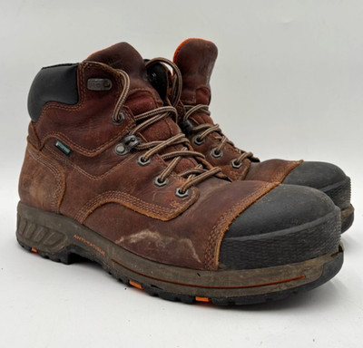 Timberland PRO HELIX 6'' Men's USED Comp-Toe Waterproof Boot Brown US Size 9.5