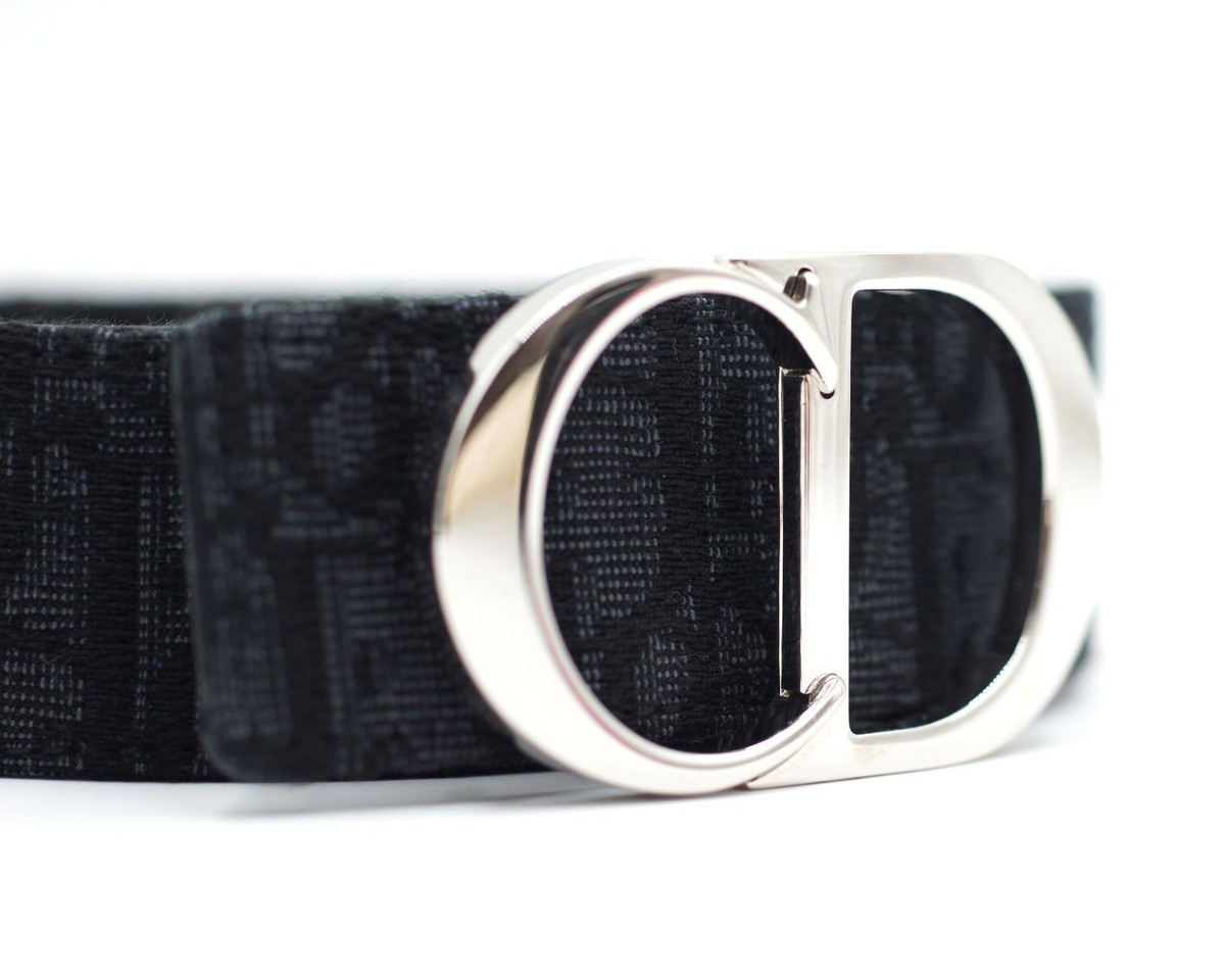 Dior Belt CD Logo Black Leather CD Black Belt - Studio Couture main image 2