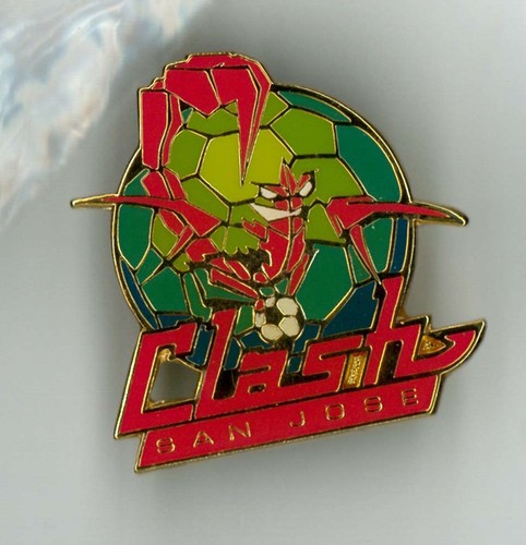 MLS soccer pin - San Jose Clash - vintage logo - USA sport badge