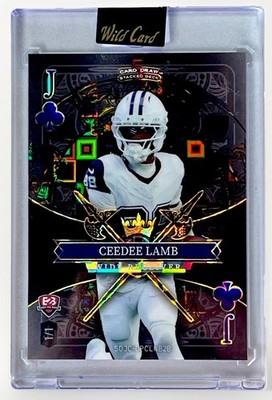 Wild Card 5 Card Draw CeeDee Lamb Dak Prescott B2B Stacked Deck 1/1 Cowboys