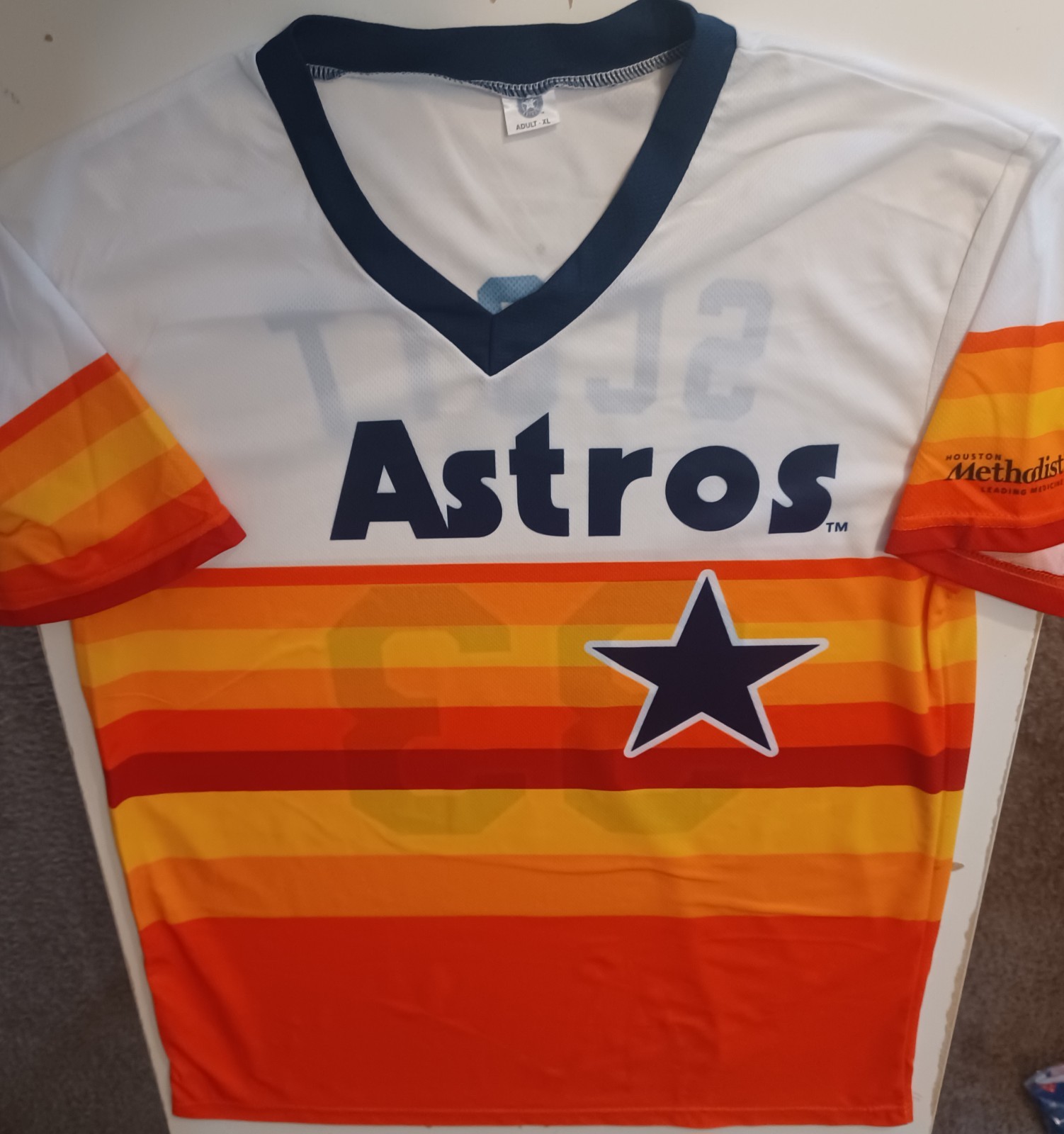 Houston Astros SGA Mike Scott 33 Throwback Jersey Shirt -  Adult XL