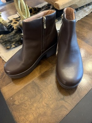 Fitflop Pilar Ankle Boots Booties Shoes Womens Size 8 Brown Leather Comfort