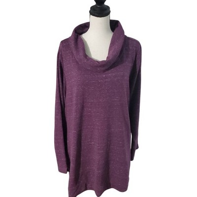 J. Jill Womens Long Sleeve  Purple Tunic Top Size 3X Casual Spring Easter Boho