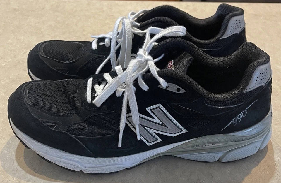 New Balance 990v3 Zapatos Para Mujer Talla 10 2A Negros Hechos en EE. UU. ENCAP Correr Gamuza Foto 3 de 4