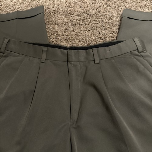 Dockers Pantalone Pieghettato Uomo Taglia 34x34 Grigio Slack Casual Golf Lavoro Adulto Vestito - Foto 2 di 5