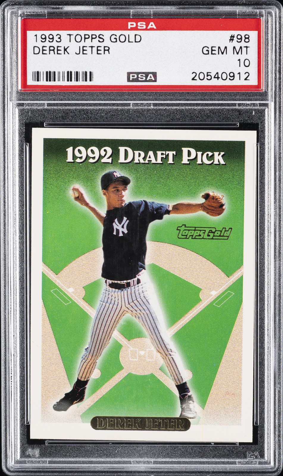 1993 TOPPS GOLD #98 DEREK JETER PSA 10