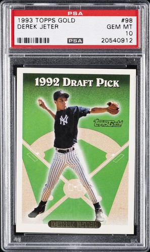 1993 TOPPS GOLD #98 DEREK JETER PSA 10