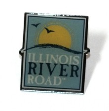 Geocaching Souvenir Pin State Illinois River Road Geocache Trail Travel Lapel S3