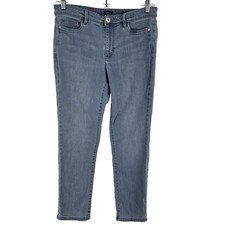 J Jill Jeans Womens 12 Blue Authentic Fit Slim Ankle Stretch Denim Mid Rise