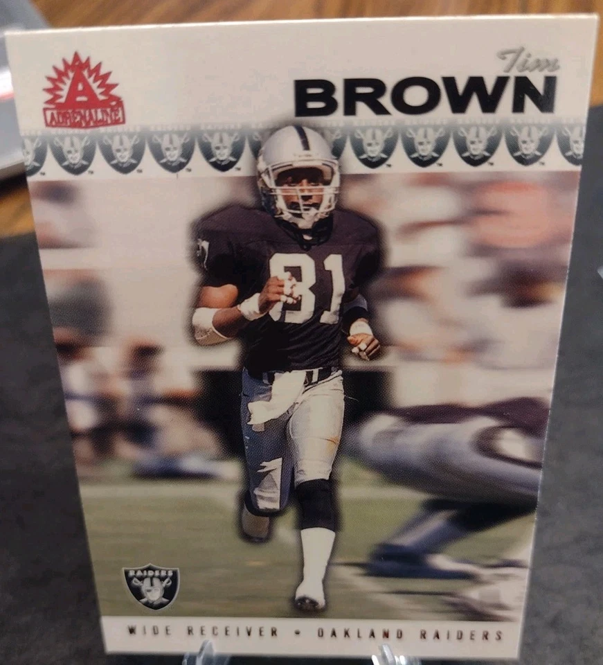 2002 Pacific Adrenaline Red Parallel Tim Brown #199 HOF Oakland Raiders ND Rare - Image 3 of 3