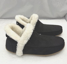 SONOMA Mabell Black Faux Fur Ankle Boot Slippers Hard Sole Women Medium M 7 / 8