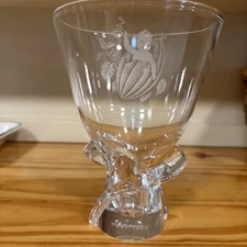 Steuben Crystal Vase Hershey 100 Year Commemorative Cocoa Bean Baby 1894-1994