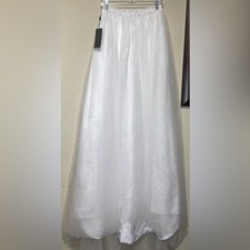 B & B Bailey Bridal NWT Womens Size 4 White Tulle Wedding Overskirt Sequin Waist