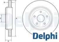 2X Bremsscheibe Delphi BG9214C 2 Bremsscheiben Hinterachse Hinten FüR Jeep