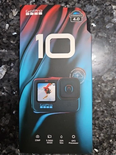 GoPro HERO10 Black - Waterproof Action Camera with Front LCD and Touch Rear New