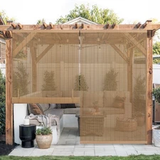 Cordless Roller Shades for Outdoor, Exterior Light Filtering Roll up Shades, ...