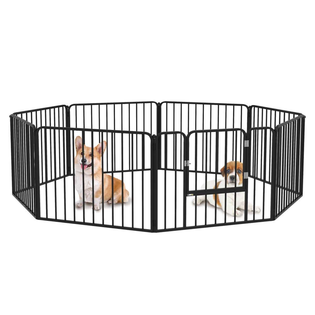 Pawhut 60Cm 8 Panels Heavy-Duty Dog Playpen For Small Dogs - Image 2