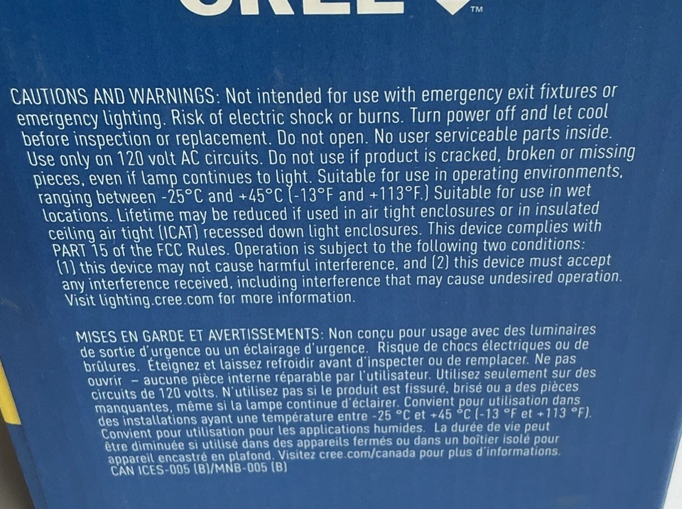 Cree Pro Series Par 38 40*Flood 3000K 150W 19W Dimmable 1500 Lumens - Image 3 of 4