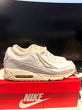 Nike Air Max 90 US 10.5 White Leather Low Top Sneakers CZ1759-100