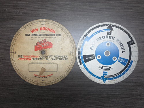 Pair of Valve Degree Wheels