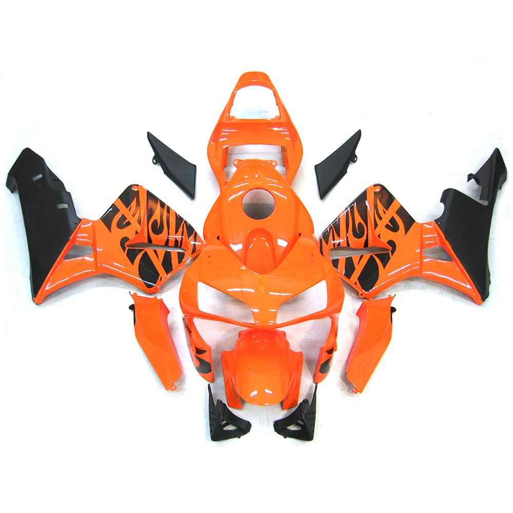 Injection Orange Black Fairing Kit For Honda CBR600RR 2003 2004 F5 ABS Bodywork